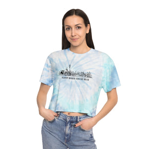 SLEEP WHEN UR DEAD Tie-Dye Crop Tee